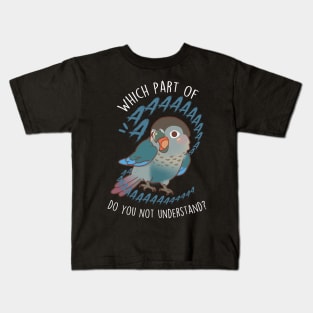 Turquoise Green-cheeked Conure Parrot Aaaa Kids T-Shirt